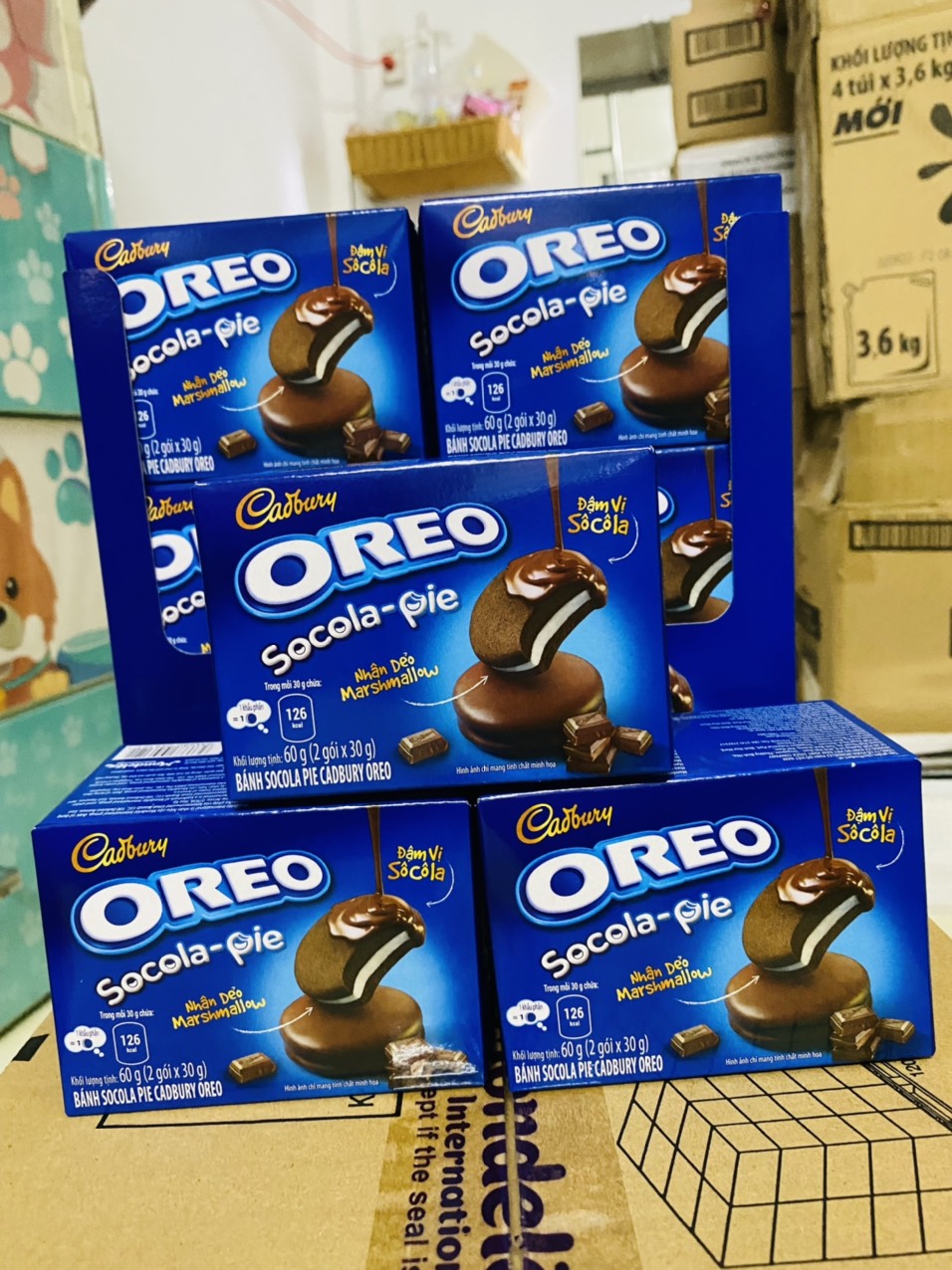 Combo 8 HỘP OREO SOCOLA PIE (HỘP 2 BÁNH) 60G
