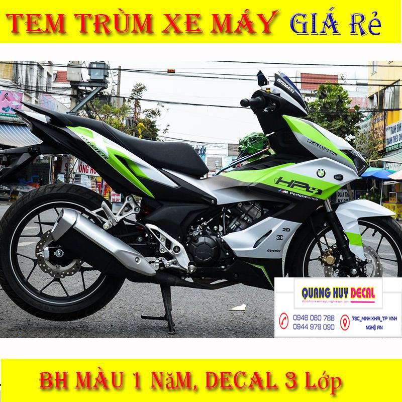 Tem trùm winner x trắng xanh lá - Độ dán team trùm decal xe máy winner x trắng xanh lá - Team trùm decal xe máy winner x rẻ đẹp và chất