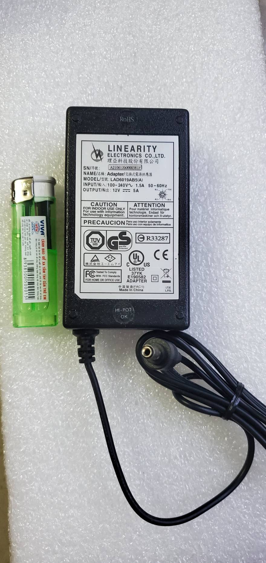 Adapter linerity - 12V 5A Zin chính hãng - Thương hiệu nổi tiếng bao đủ Ampe 12v5a