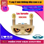 [HCM]loa kẹo kéoloa kèm 2 mic Loa karaoke bluetooth mini SD-306  Loa bluetooth Loa karaok Loa bluetooth karaok+bảo hành 1 đổi 1 trong 1 năm toàn quốc