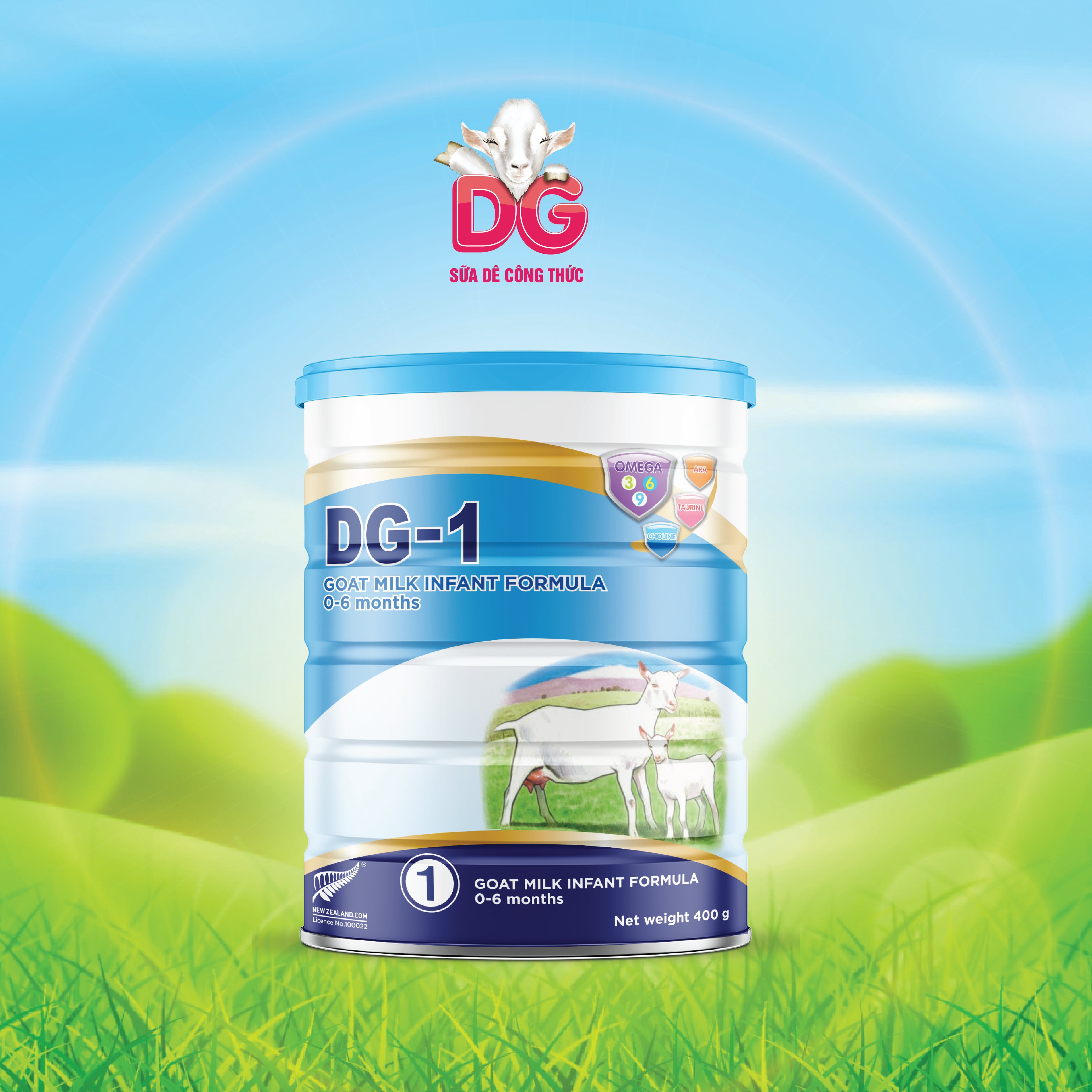 Sữa Dê DG-1 400g, sữa công thức cho bé [ko quà]
