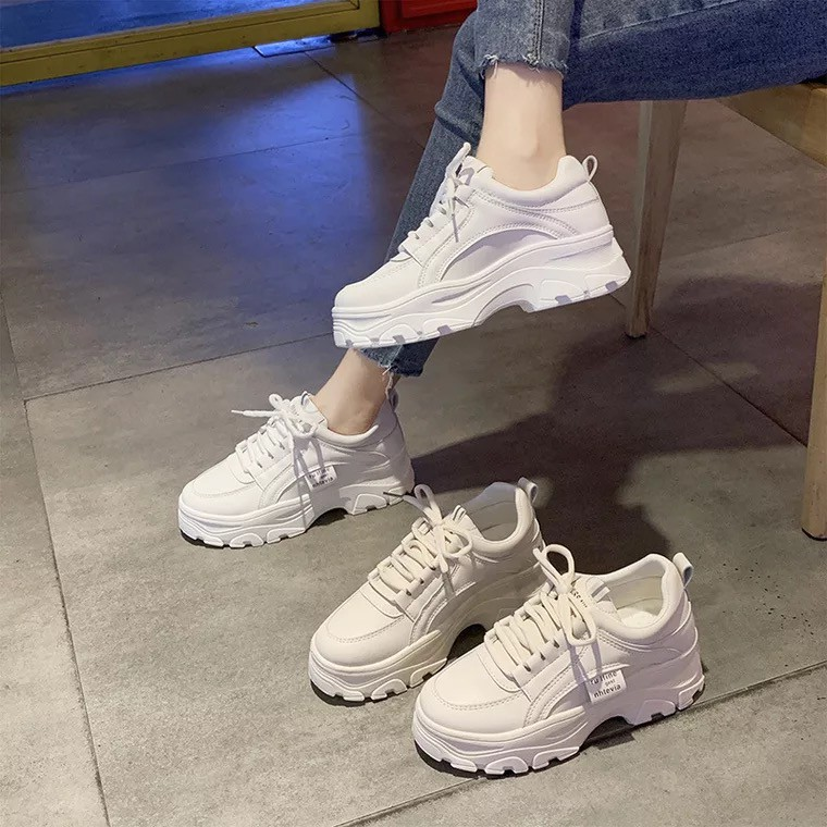 Giày thể thao nữ RUFINE đế cao 4cm phong cách ulzzang