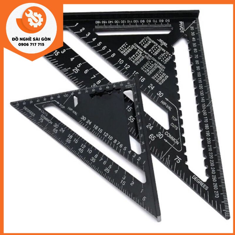 Thước ke góc vuông hợp kim nhôm 18cm & 30cm