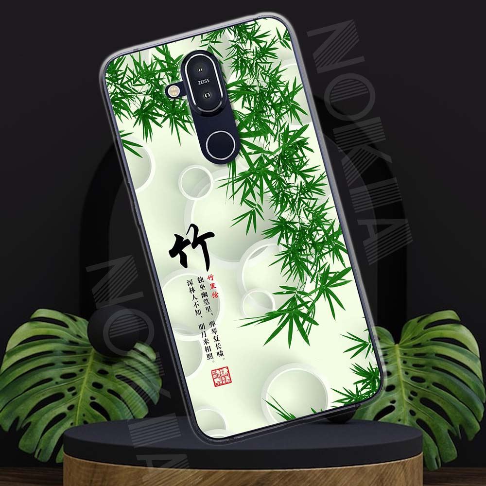 Ốp lưng Nokia 8.1 mẫu BST Hoa lá cành TPU