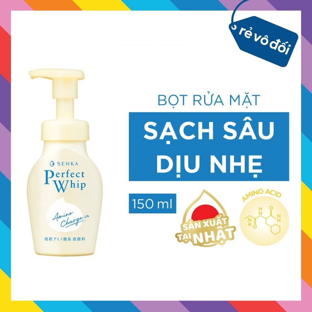 Bọt Rửa Mặt Senka Amino Charge In Sạch Sâu Dịu Nhẹ 150ml - Nhật Bản