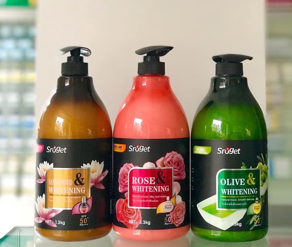[HCM]SỮA TẮM TRẮNG DA SROGET THÁI LAN 1.3KG