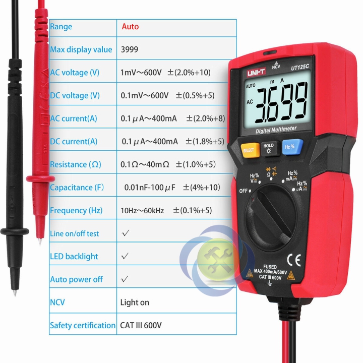 [HCM]Đồng Hồ Vạn Năng Kỹ Thuật Số Uni-T UT125C