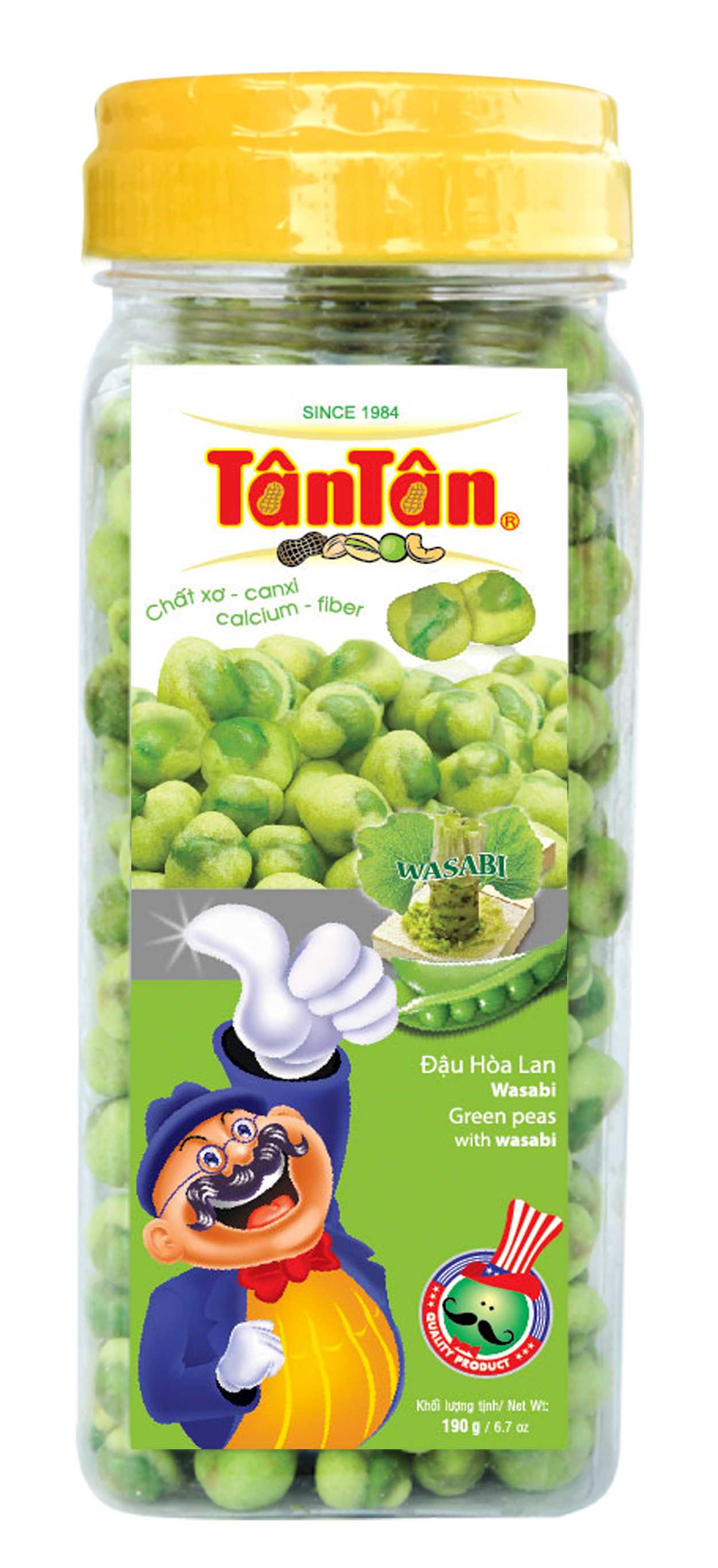 Đậu Hòa Lan Wasabi Tân Tân hũ 190g