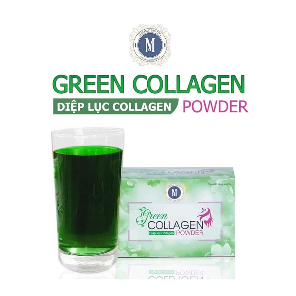 [HCM]Diệp Lục Collagen Green Chính Hãng đẹp da điều hoà kinh nguyệt