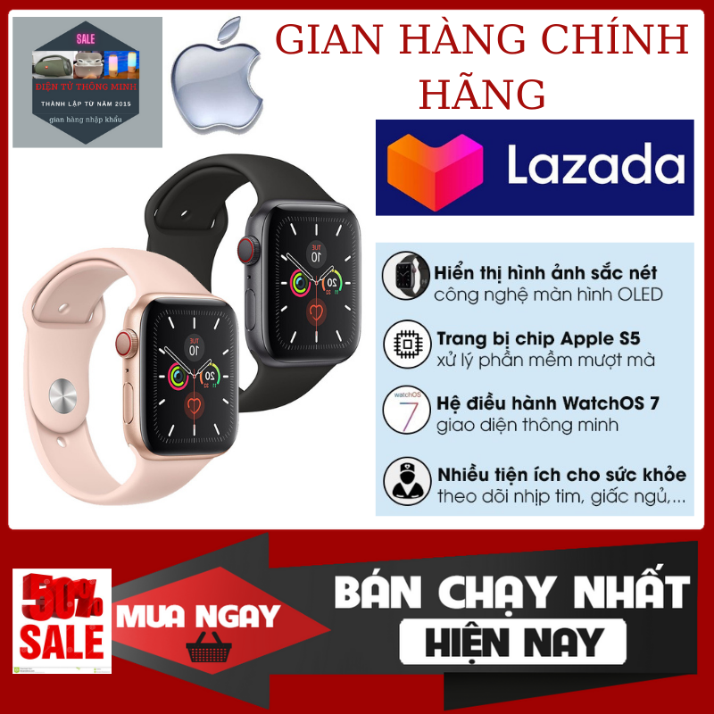 >> BÁO GIÁ Apple Watch Oximeter | Shopee Lazada Sendo Tiki mới nhất 60 Apple Watch Series 6- 44cm GPS - Genuine VN/A - 100% New Đồng hồ thông minh SmartWatch Series 6- Chống nước , kết nối dễ dàng , Giao diện tiếng Việt, hiển thị tin nhắn SMS, thông báo đầy đủ như các đồng hồ Apple Watch