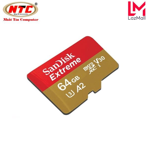 Thẻ Nhớ MicroSDXC SanDisk Extreme V30 U3 4K A2 64GB R160MB/s W60MB/s - kèm Adapter (Vàng) - Nhat Tin Authorised Store