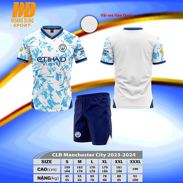 Quần áo đá bóng hd clb manchester city - vải mè hàn quốc