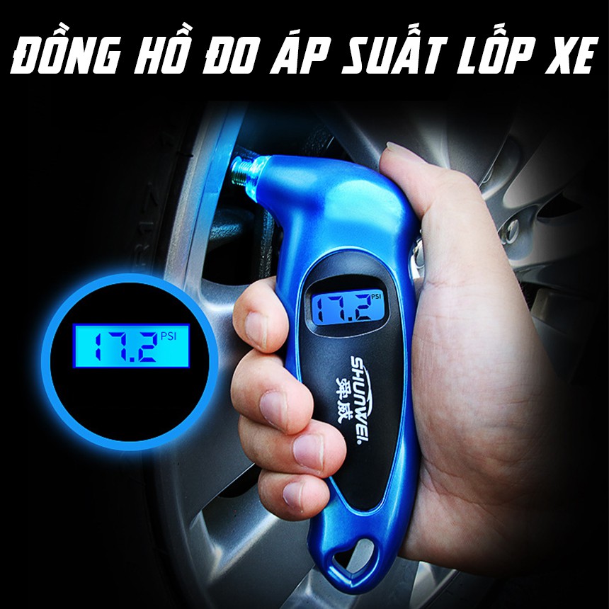 Máy đo áp suất lốp ô tô xe máy , đồng hồ đo báo áp suất lốp ô tô mẫu mới loại tốt hàng cao câp chinh hãng bảo hành 12 tháng , cách kiểm tra lốp xe đạt tiêu chuẩn