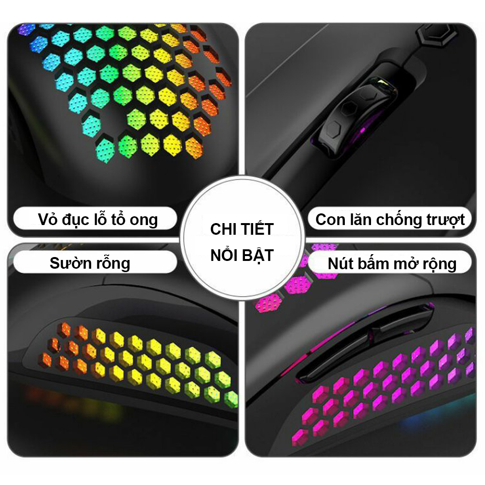 Chuột Máy Tính Gaming Có Dây D110- LED RGB