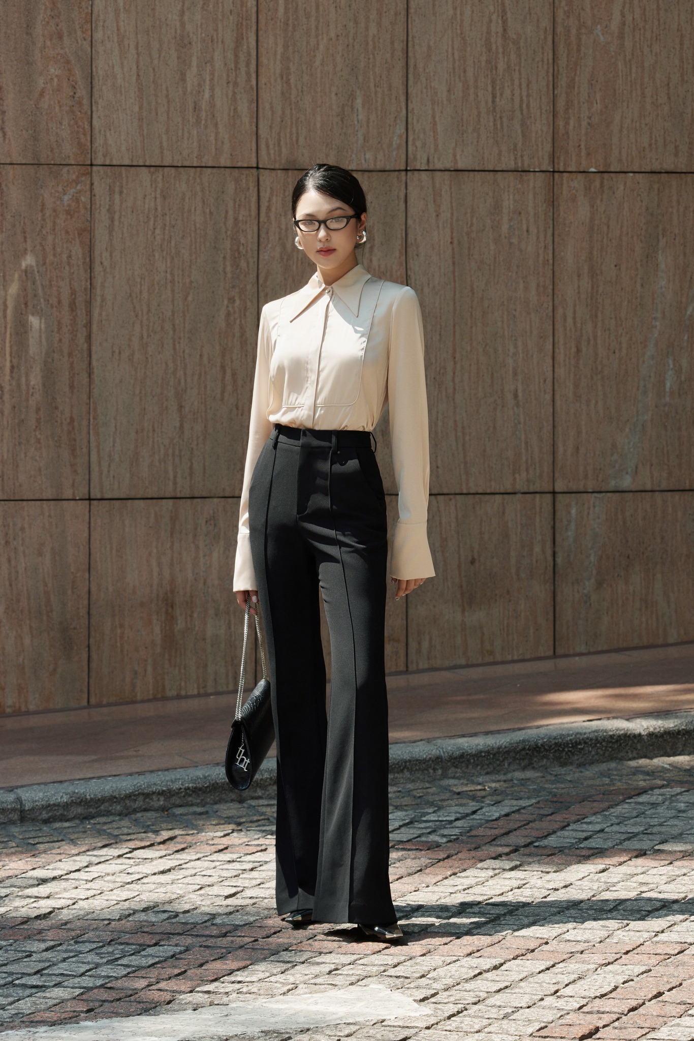 Áo sơ mi lụa mịn da cổ đức HUONG BOUTIQUE BSSM36