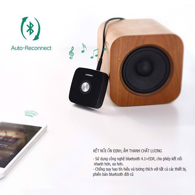 Bộ thu Bluetooth receiver adapter | Ugreen 4.1 - 30444