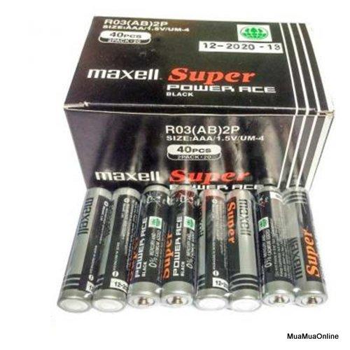 Bộ 8 Viên Pin Tiểu AAA Maxell Super 1.5V Cao Cấp (Đen)