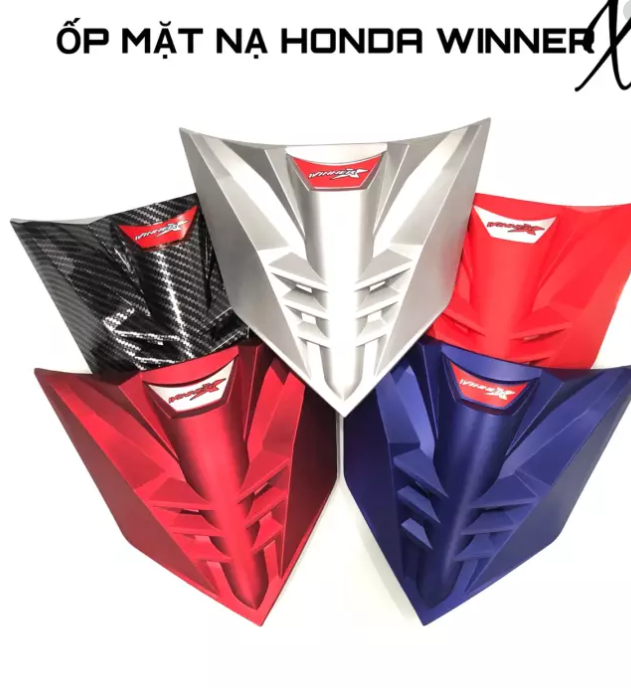 [HCM]Ôp mặt nạ trước xe máy honda winner X ( XANH ĐEN BẠC CAM ĐỎ )