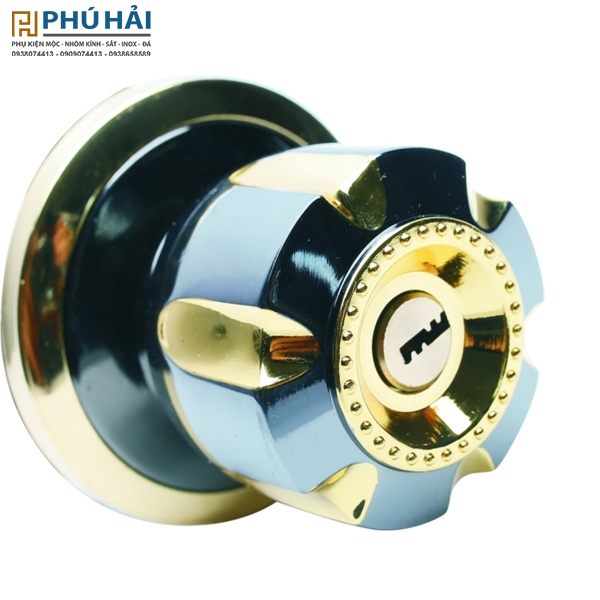 Khóa tròn Pasini 5890 Đen Vàng (cò ngắn)