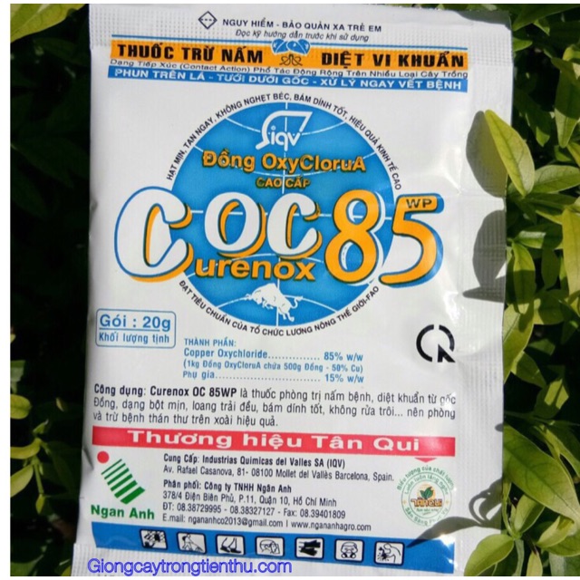 TRỪ NẤM BỆNH,DIỆT VI KHUẨN Coc 85 WP