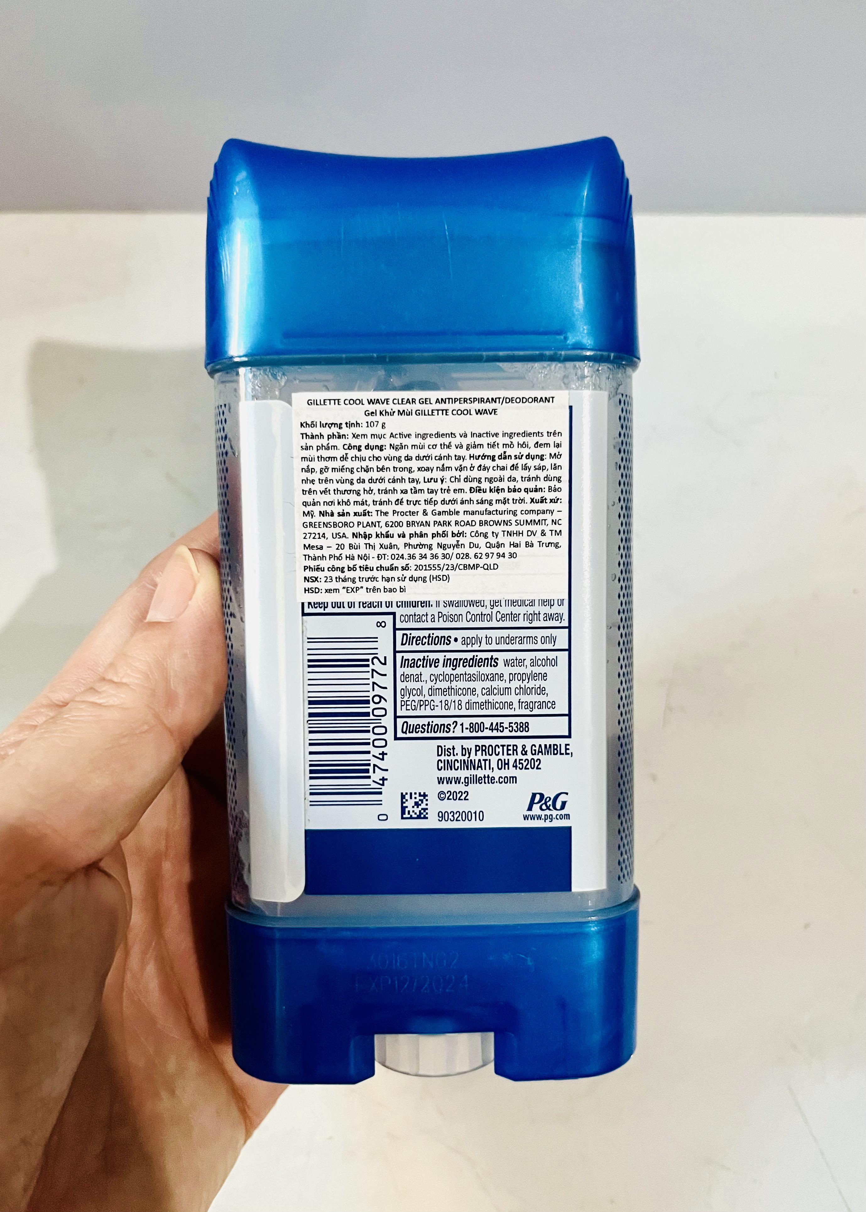 [HCM] Lăn khử mùi Gillette Clear Shield  107g - Mẫu mới có lựa chọn