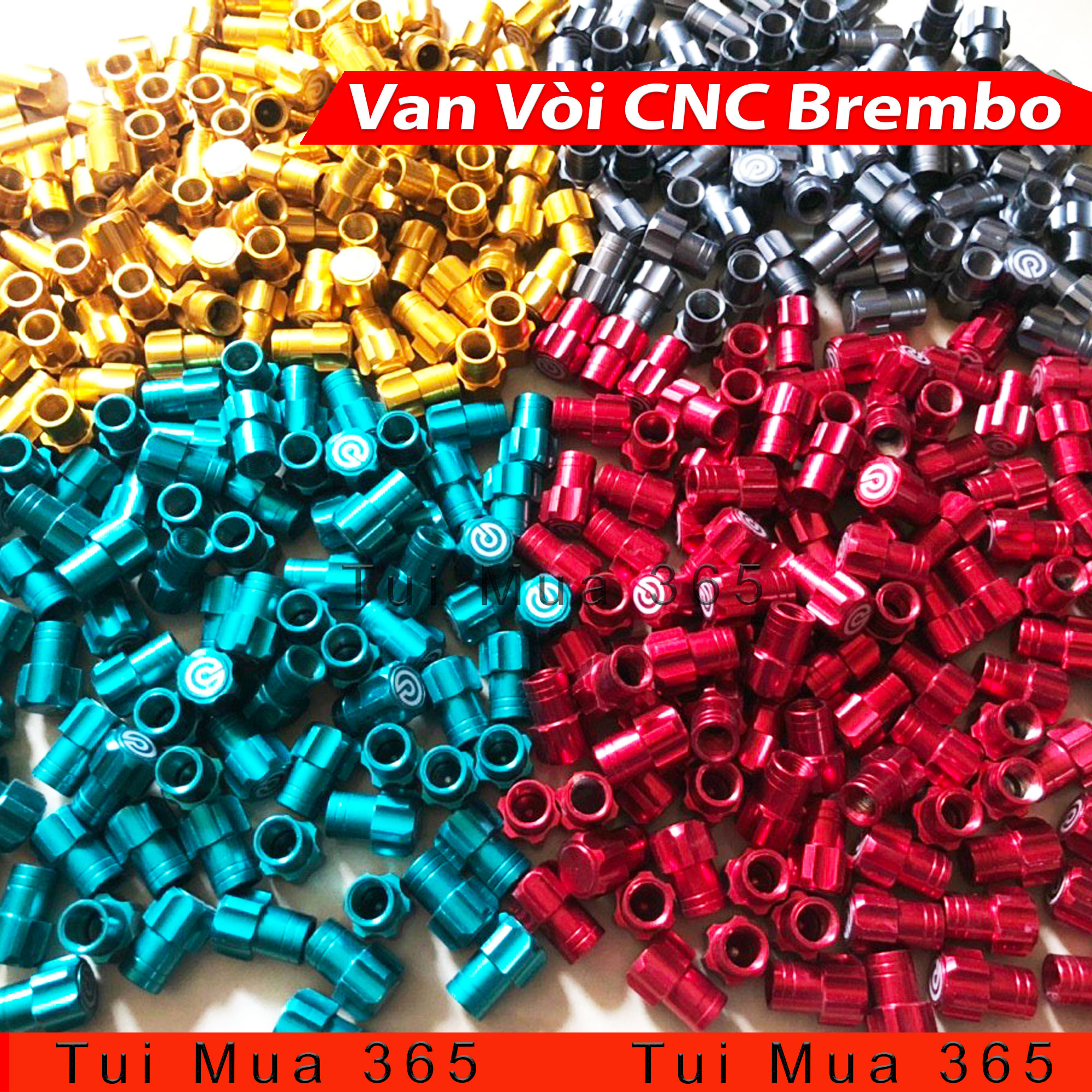 Cặp 2 cái Van vòi Brembo nhôm cnc gắn cho mọi loại xe