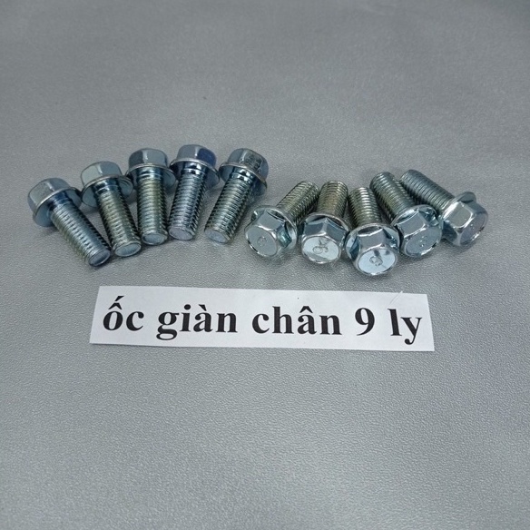 Ốc 9 ly cấy để chân xe máy khắc phục trờn ren