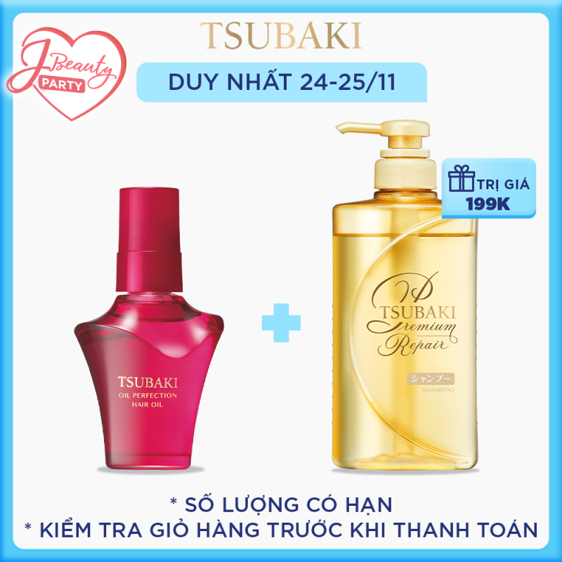 Dầu dưỡng tóc TSUBAKI Phục hồi hư tổn 50mL PERFECTION HAIR OIL 50ML