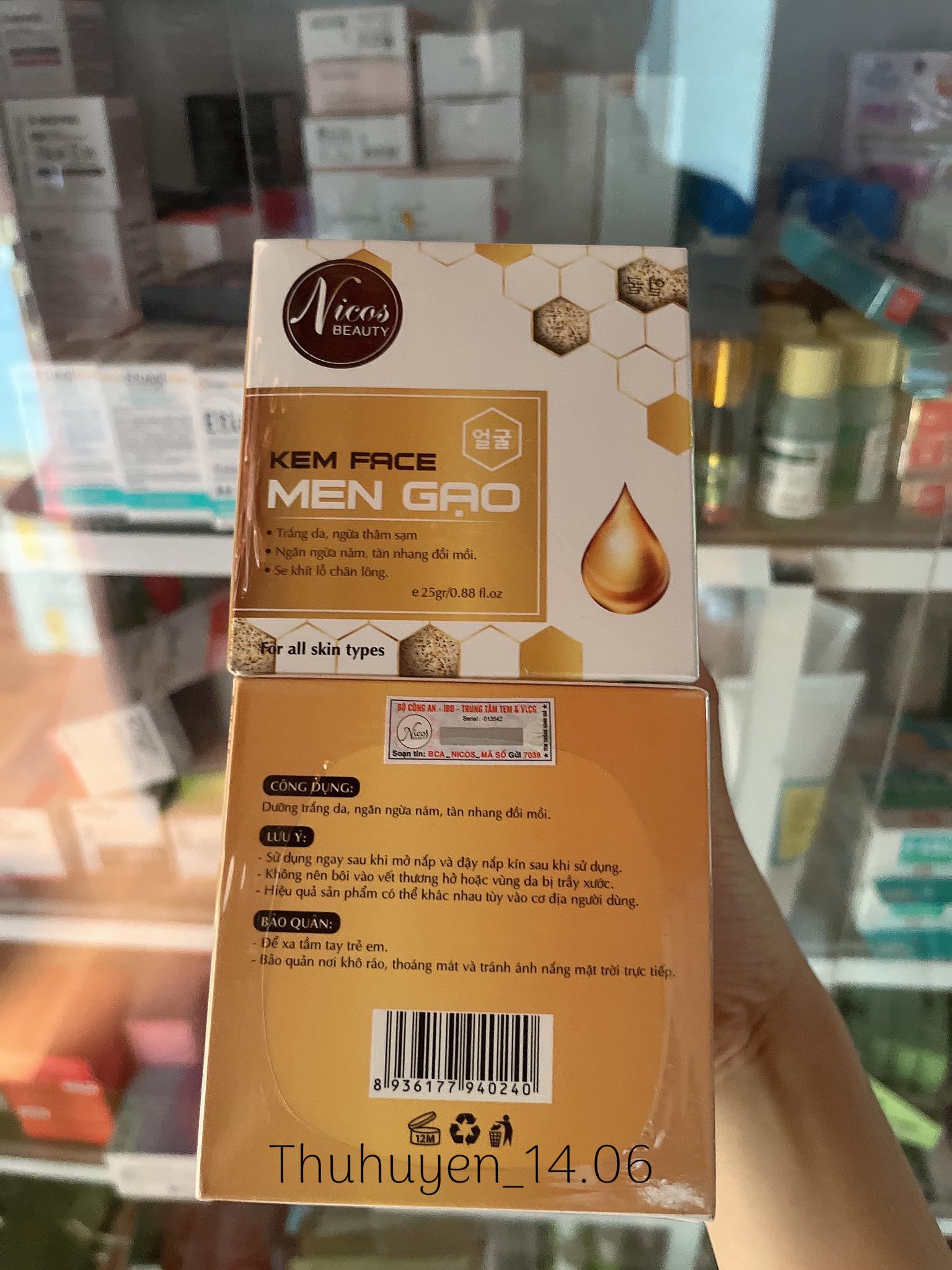 Kem face men gạo nicos