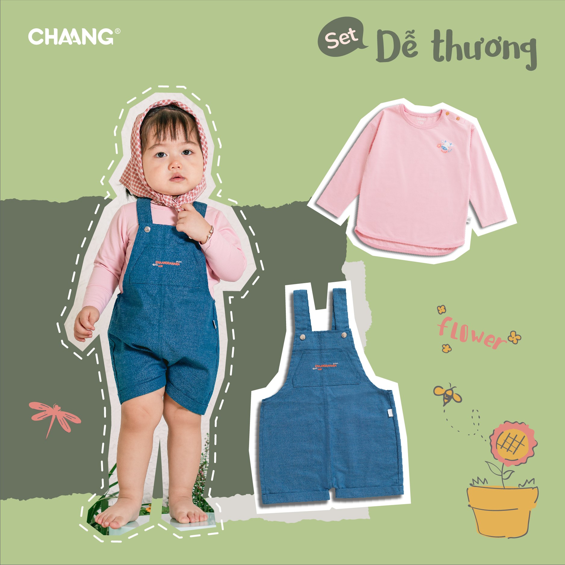 [HCM]Yếm Denim Sahara Chaang - HCM