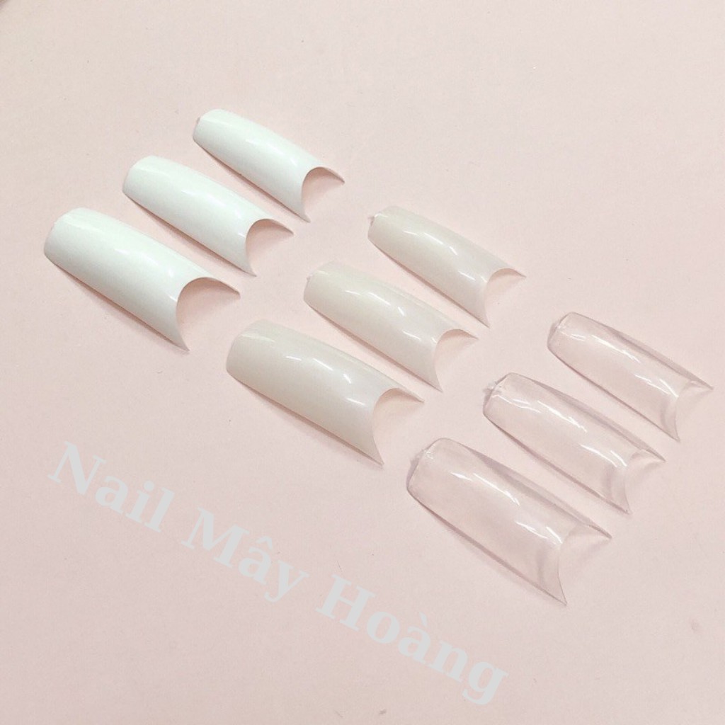 Móng nối fom vuông Màu đục ( bịch 600 móng)