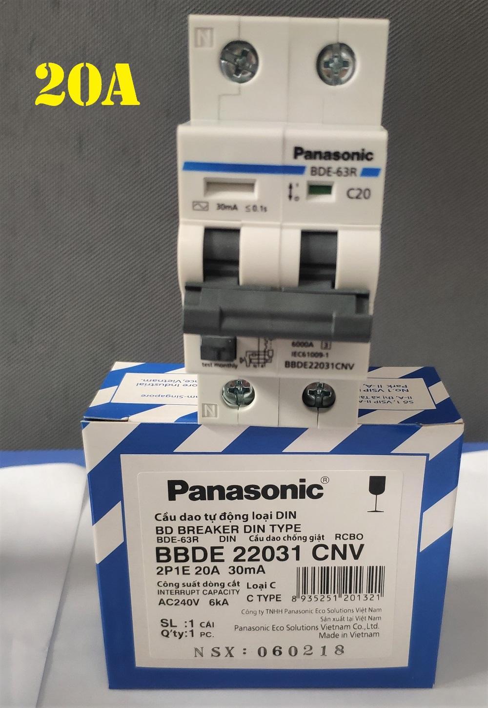 [HCM]CB CHỐNG GIẬT PANASONIC 20A 30MA BBDE 22031CNV