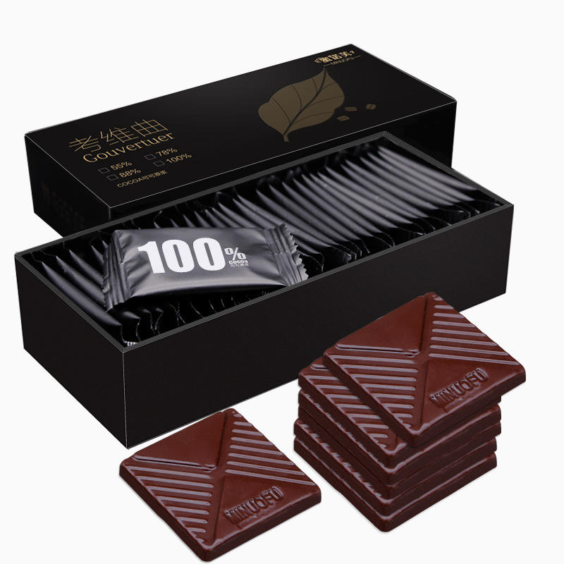 Chocolate pure chocolate gouvertuer genuine 120gr/box 20 bar, 3 level bitter suitable for all ages