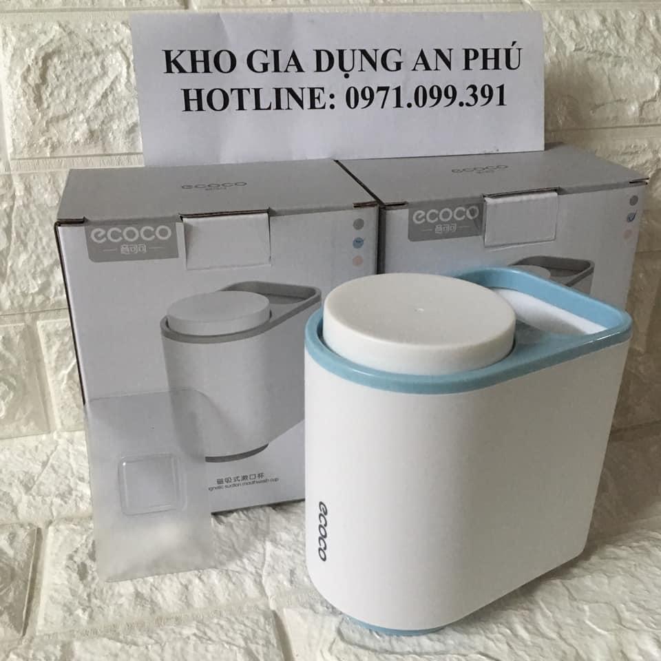Kệ để bàn chải và kem đánh răng ECOCO kèm 2 cốc (có miếng dán cường lực)