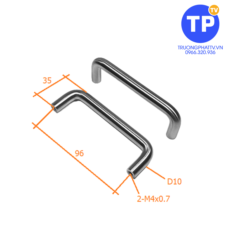 Tay nắm cửa inox chữ u 10×96 / tay nắm inox u 10×96 / tay kéo cửa inox chữ u 10×96 / 0966.320.936 / 0966320936