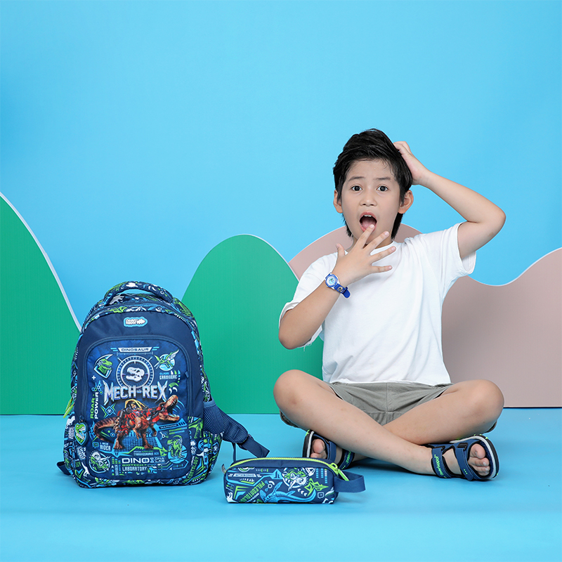 Hộp Bút Classic Mech-Rex Dino CLEVERHIPPO HD0120/BLUE