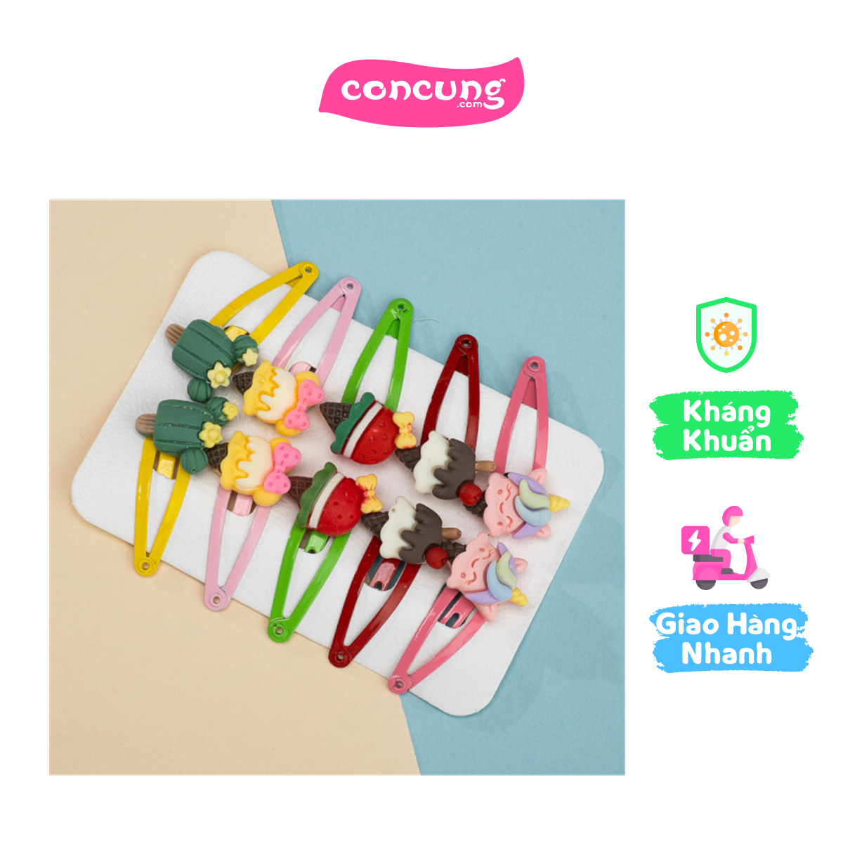 Set kẹp tóc cho bé 10 món animo a2207_mn045