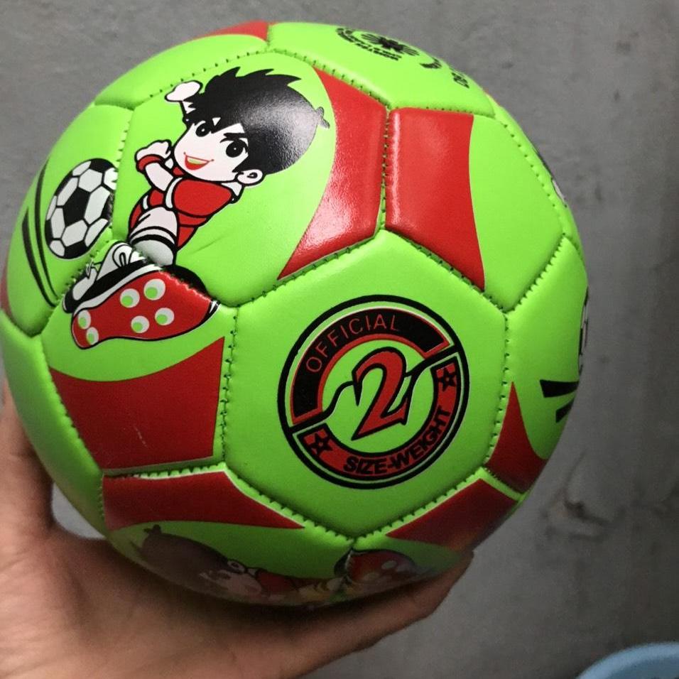 Quả bóng đá trẻ em cho bé size số 2_Phù hợp tuổi từ 1 - 5 tuổi tặng túi lưới và kim bơm