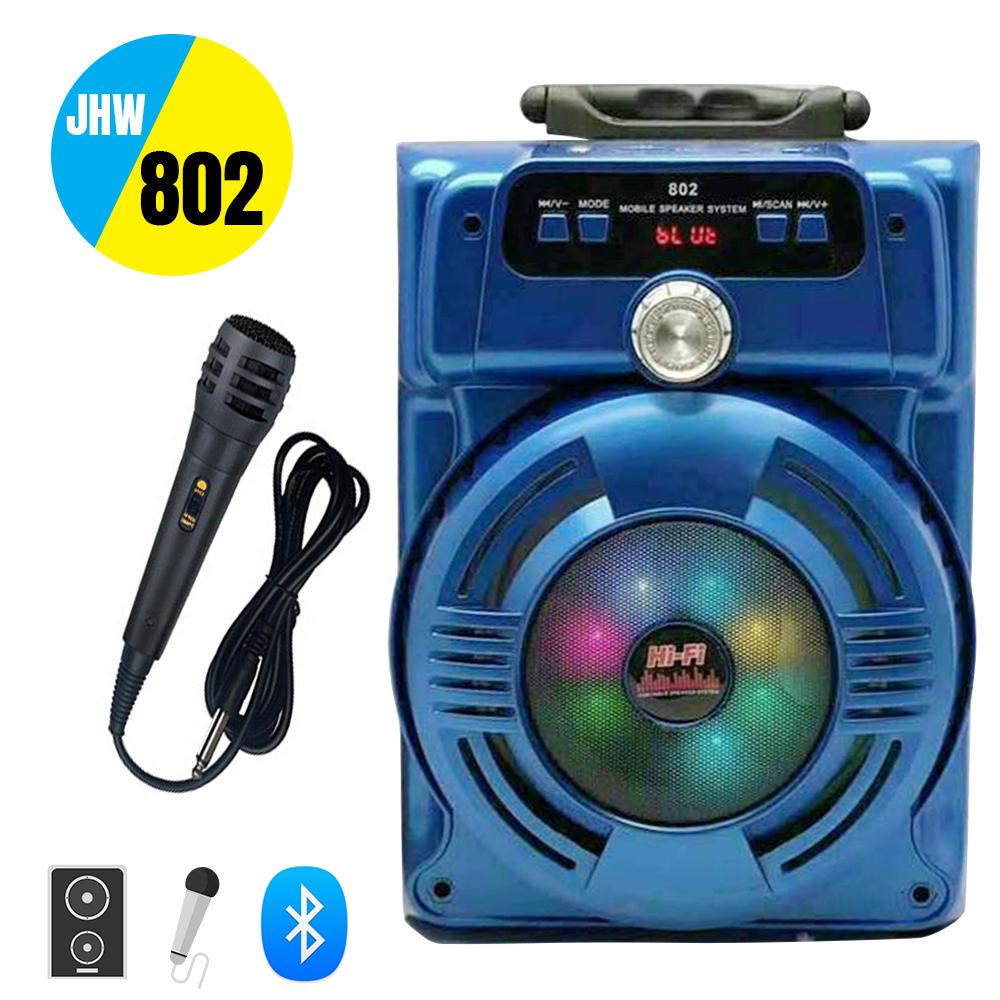 Loa kéo bluetooth hát Karaoke Xách tay JHW-802 âm thanh to,chắc có đèn led đẹp tặng kèm Micro