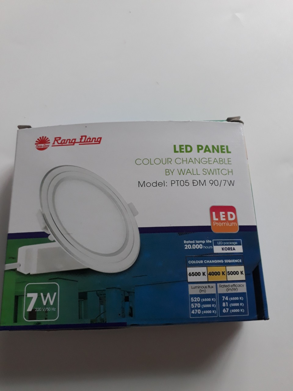 Đèn LED âm trần 3 chế độ đổi màu rạng đông 7w.9w(PT05)