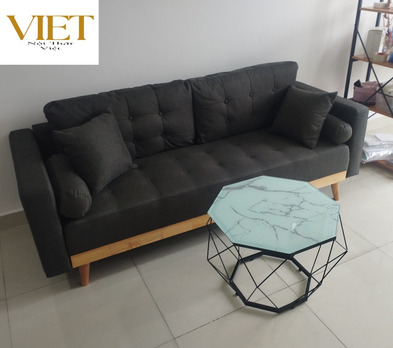 SOFA CÓ TAY , SOFA PHÒNG KHÁCH HIỆN ĐẠI ( TẶNG KÈM 4 GỐI )