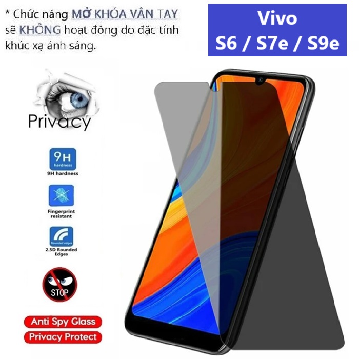 Cường lực chống nhìn trộm Vivo S6 / S7e / S9e 5G (Full màn Full keo)