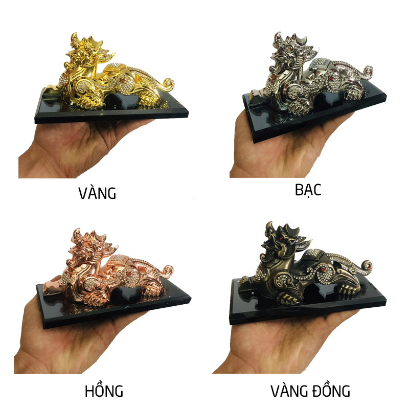 Tượng Tỳ Hưu Phong Thủy Trang Trí Ô Tô Bàn Làm Việc Cao Cấp Tặng Nước Hoa