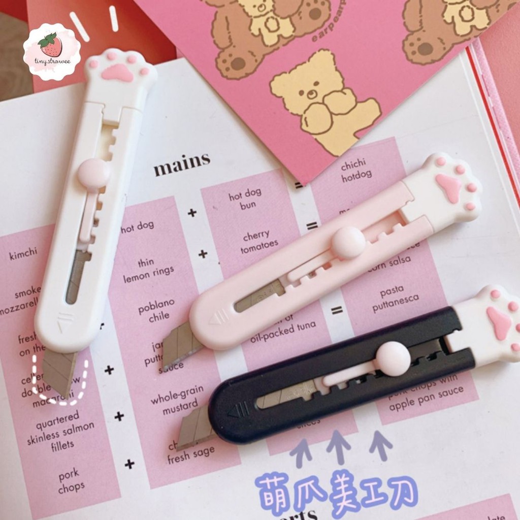 Dao rọc/ cắt giấy mini hình chân mèo