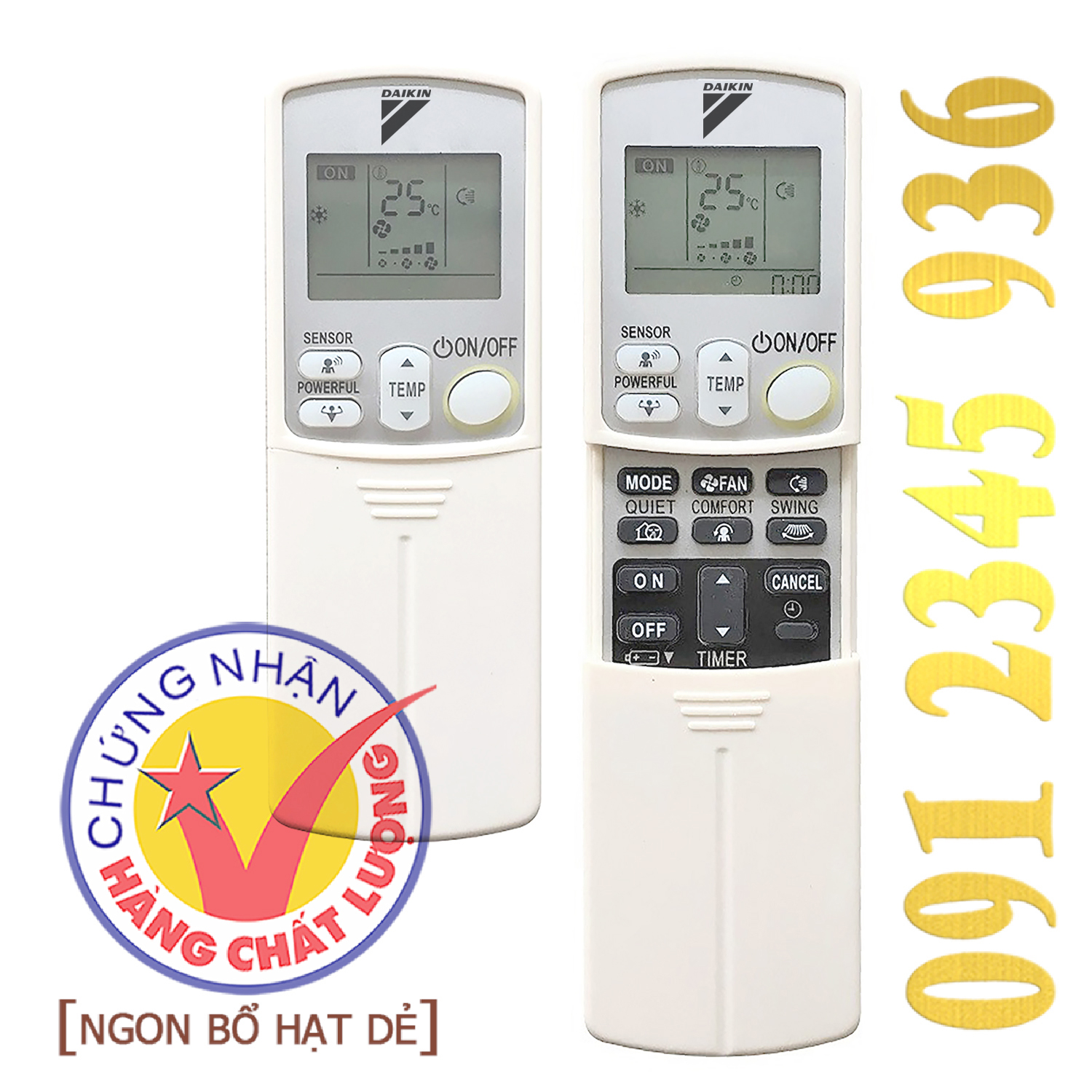 Điều khiển DAIKIN [HÀNG ĐẸP] cho điều hòa. (Mẫu số 3)