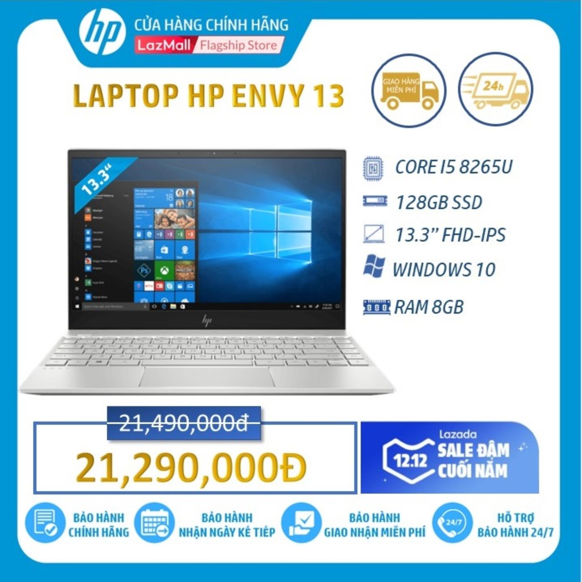 Laptop HP ENVY 13-AQ0025TU (Intel Core I5-8265U/ 8GB RAM DDR4/ 128GB SSD/ 13,3 FHD/WIN10 HOME/Gold-6ZF33PA) - Hàng Chính Hãng