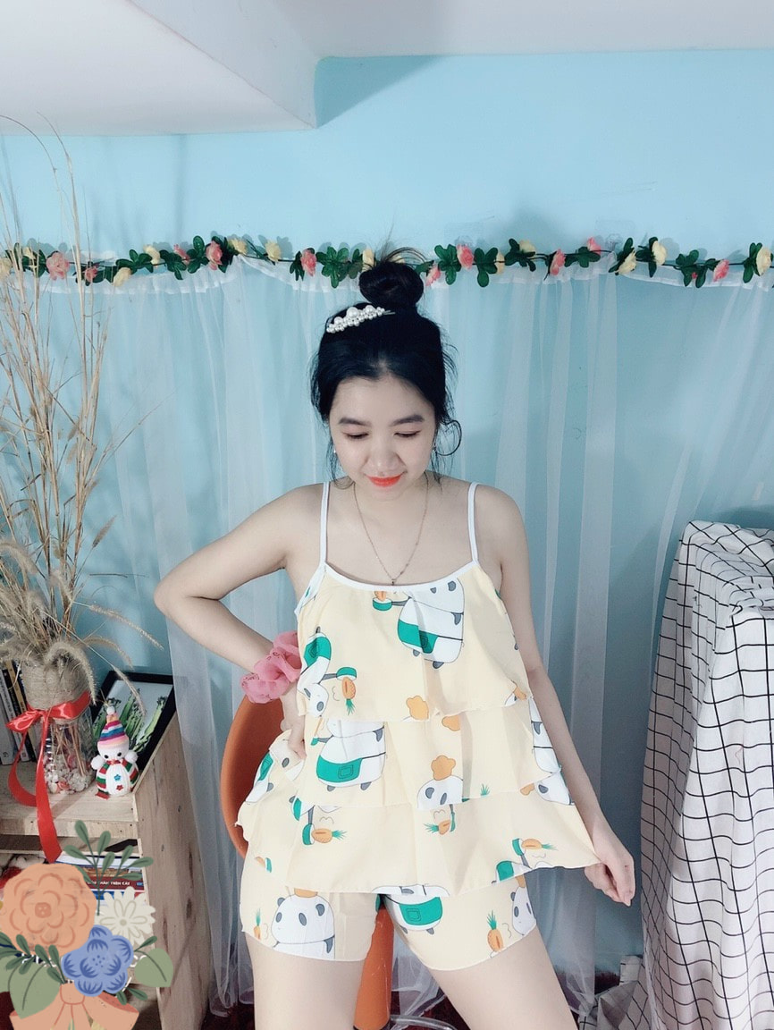 Set Bò sữa lụa đùi 2 dây