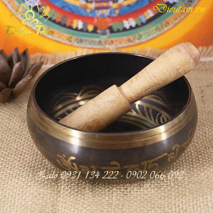 Tibetan brass rotating Bell rotating meditation Bowl