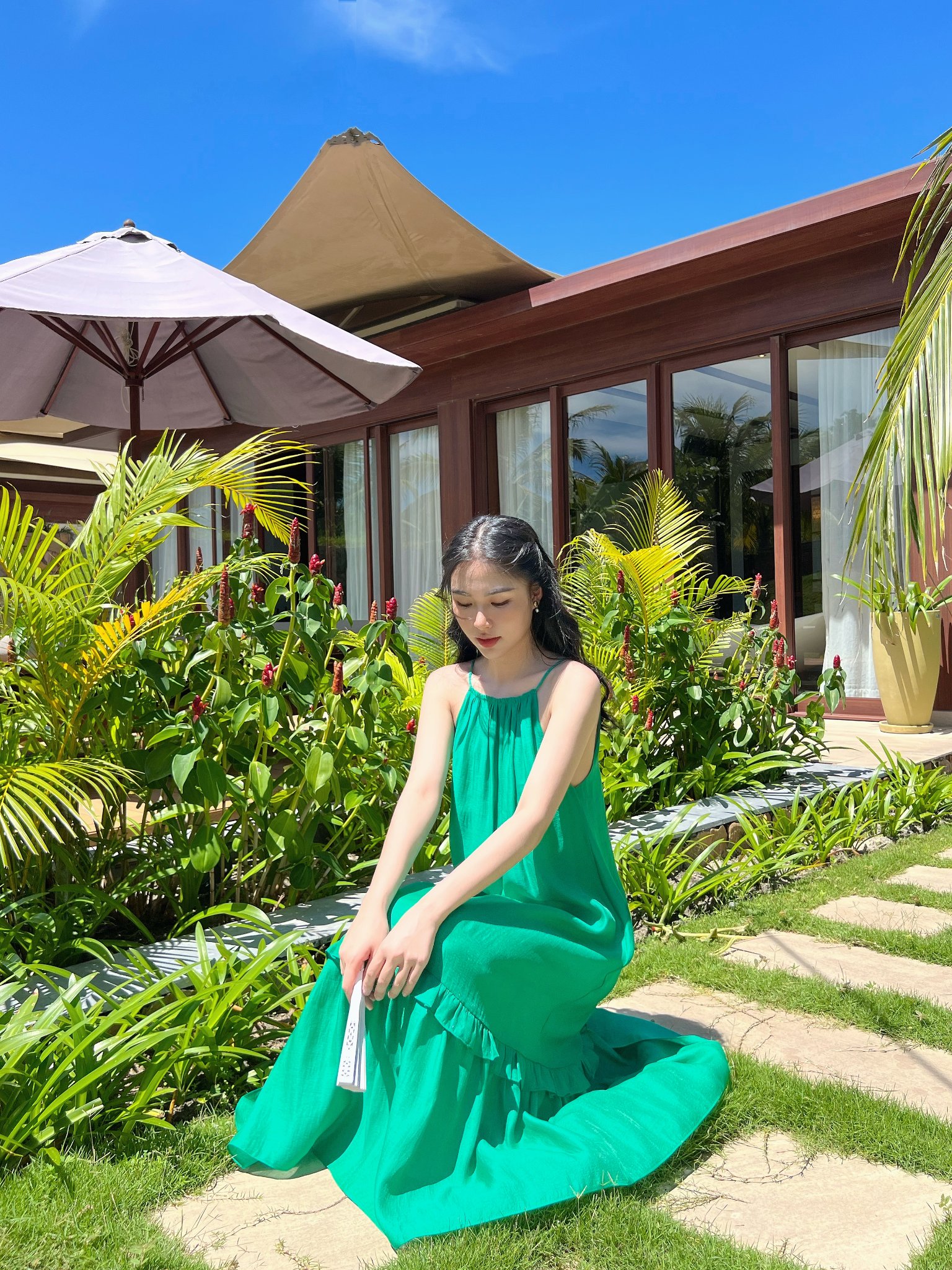 [Xéo Xọ] Đầm cổ yếm Layla (Emerald)