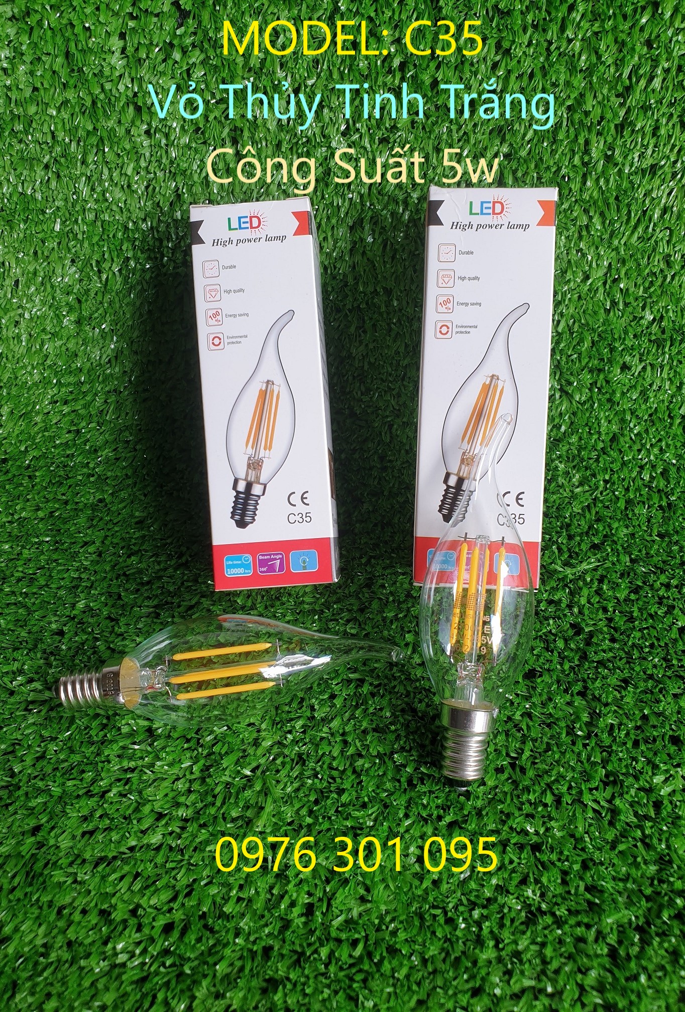 [COMBO 2 ] Bóng Led Edison Nhiều Loại đuôi E27, 4w ánh sáng Vàng